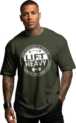 PeppyZone Printed Men Round Neck Grey T-Shirt