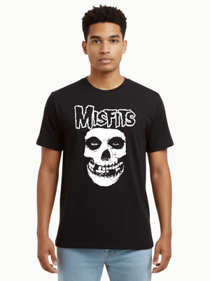 FREAKS BLR Printed Men Round Neck Black T-Shirt