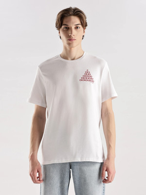 Calvin Klein Jeans Printed Men Round Neck White T-Shirt