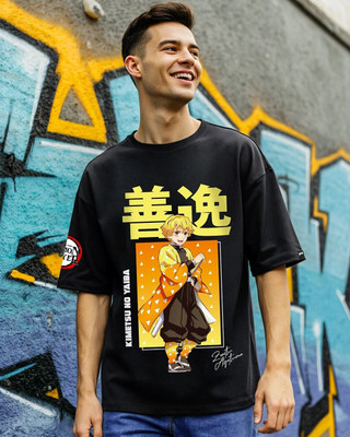 BEWAKOOF Graphic Print Men Round Neck Black T-Shirt