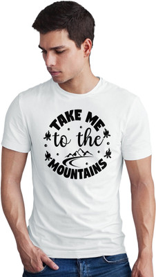 SeBLo Printed Men Round Neck White T-Shirt