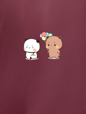 SZN Graphic Print Women Round Neck Maroon T-Shirt