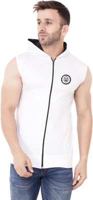 Lawful Casual Printed Men Hooded Neck White T-Shirt