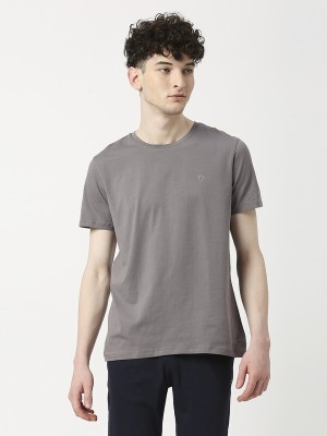 BlackBuck Solid Men Round Neck Grey T-Shirt