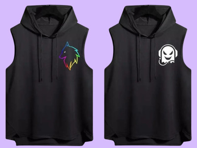 Zxomillo Printed Men Hooded Neck Black T-Shirt