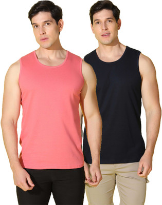 WOOSTRO Solid Men Scoop Neck Multicolor T-Shirt