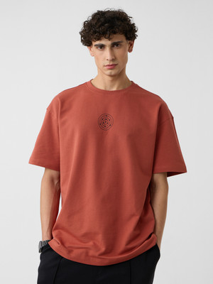 The Souled Store Cartoon Men Round Neck Brown T-Shirt