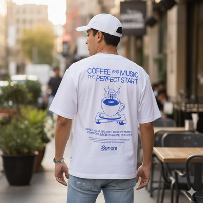 ONLY ORIGNALS Printed Men Crew Neck White, Beige T-Shirt