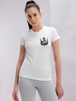 SZN Graphic Print Women Round Neck White T-Shirt