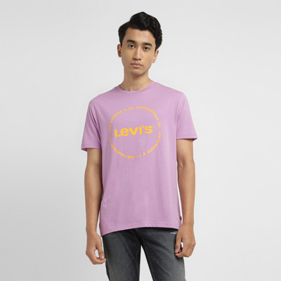 LEVI'S Printed Men Crew Neck Purple T-Shirt