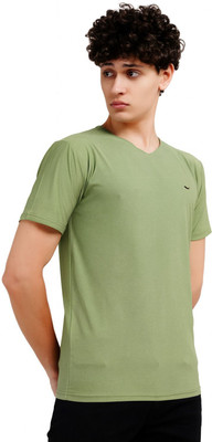 METRONAUT Striped Men Round Neck Light Green T-Shirt