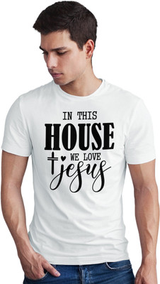 Seek Buy Love Typography Men Round Neck White T-Shirt