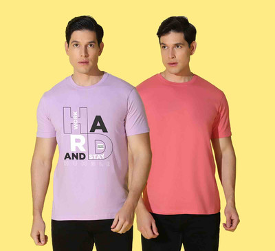 WOOSTRO Typography Men Round Neck Multicolor T-Shirt
