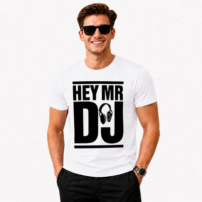 SOFTREST Typography, Solid Men Round Neck Reversible White T-Shirt