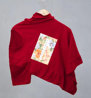 Ashkart Printed Men Round Neck Red T-Shirt