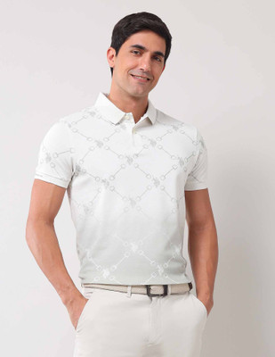 U.S. POLO ASSN. Graphic Print Men Polo Neck Grey T-Shirt