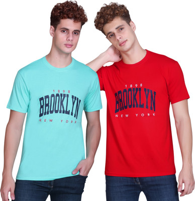 Zeffit Printed Men Round Neck Multicolor T-Shirt