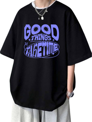 Cool Plus Printed Men Round Neck Black T-Shirt