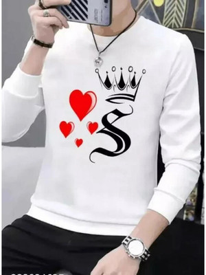 j s fashion Graphic Print Men Round Neck White T-Shirt