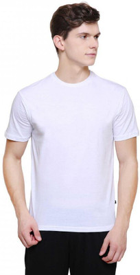 PROTEENS Solid Men Round Neck White T-Shirt