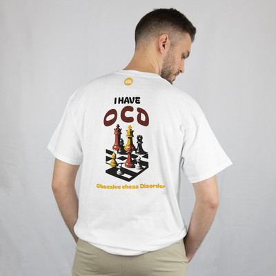 Loomgod Graphic Print, Checkered, Printed, Self Design, Typography Men Round Neck White T-Shirt