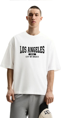 fashnobic Printed Men Round Neck White T-Shirt