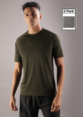 Force NXT Solid Men Round Neck Multicolor T-Shirt