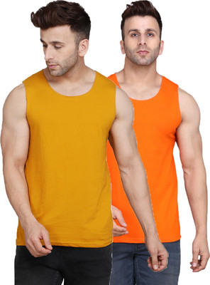 SLOWLORIS Solid Men Scoop Neck Multicolor T-Shirt
