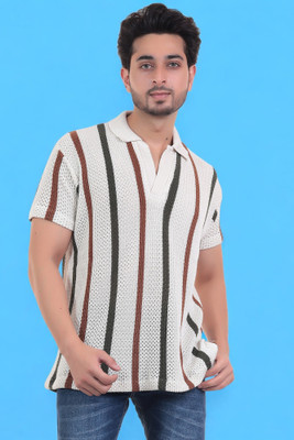 LWALS Printed Men Polo Neck Multicolor T-Shirt