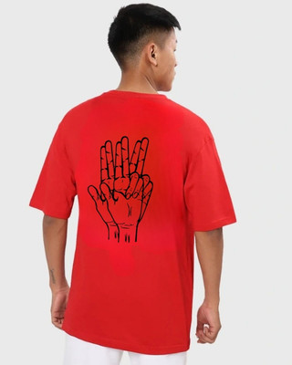 SPOWEARY Printed Men Round Neck Red T-Shirt