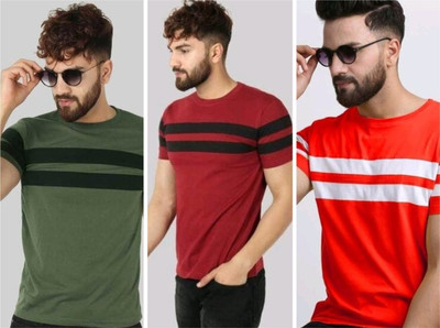 TEE TREE Printed Men Round Neck Multicolor T-Shirt
