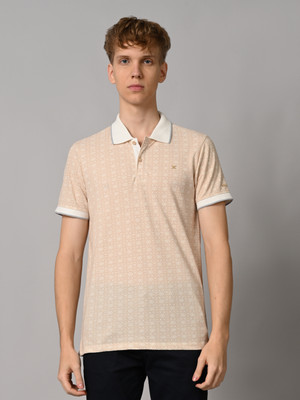 KILLER Printed Men Polo Neck White T-Shirt
