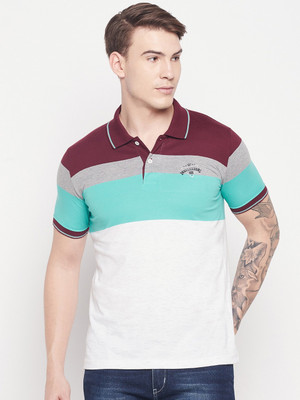 DUKE Colorblock Men Polo Neck Multicolor T-Shirt