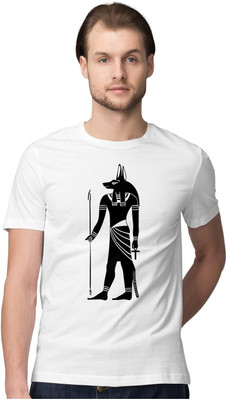 Trendy Samples Printed Men Round Neck White T-Shirt