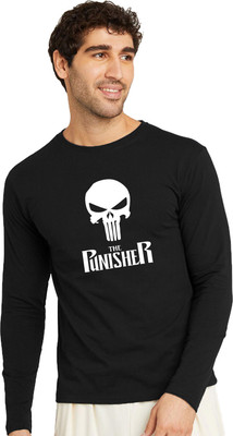 OrrganicChics Printed Men Round Neck Black T-Shirt