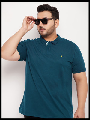 METRONAUT PLUS Solid Men Polo Neck Dark Blue T-Shirt