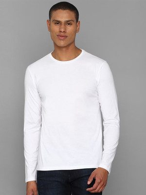 RULEDBYSUN Solid Men Round Neck White T-Shirt