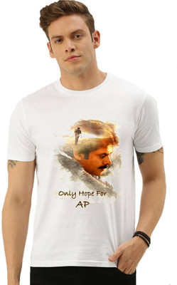 HamsaMART Solid Men Round Neck White T-Shirt