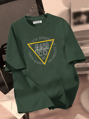 Magneto Printed Men Crew Neck Dark Green T-Shirt