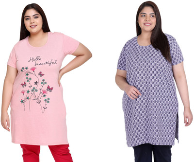 IN Love Striped Women Round Neck Multicolor T-Shirt