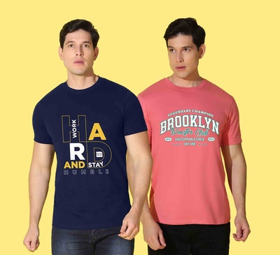 WOOSTRO Graphic Print Men Round Neck Multicolor T-Shirt