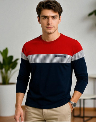 Teezler Printed Men Round Neck Red T-Shirt