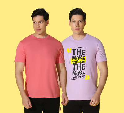 WOOSTRO Typography Men Round Neck Multicolor T-Shirt