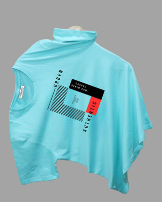 Magneto Printed Men Round Neck Light Blue T-Shirt