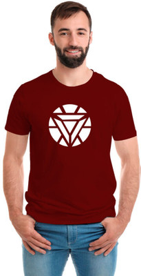 SmarTee Street Printed Men Round Neck Maroon T-Shirt