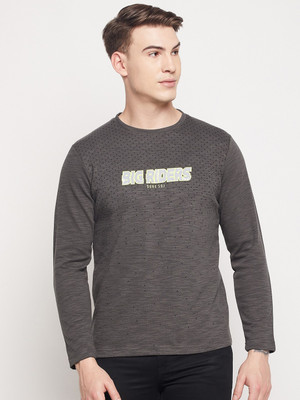 DUKE Printed Men Round Neck Grey T-Shirt