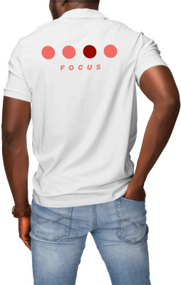 Fighterhero Printed Men Polo Neck White T-Shirt