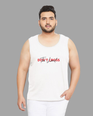 KIXO PLUS Printed Men Round Neck White T-Shirt