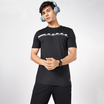 Ajile By Pantaloons Solid Men Round Neck Black T-Shirt