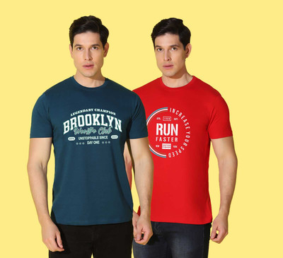WOOSTRO Typography Men Round Neck Multicolor T-Shirt